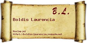 Boldis Laurencia névjegykártya